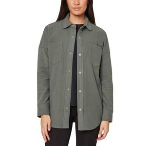 New Mondetta Women's Soft Plush Cozy Moisture Wicking Snap Button Up Shirt